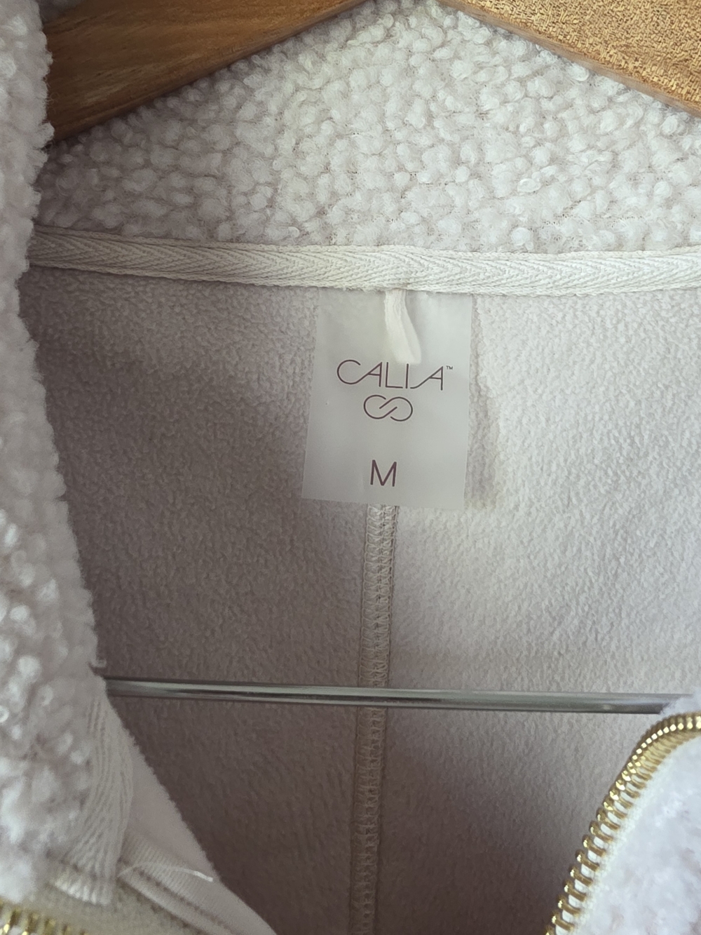 CALIA by Carrie Underwood Cream Teddy Half-Zip Jacket - Picture 3 of 6